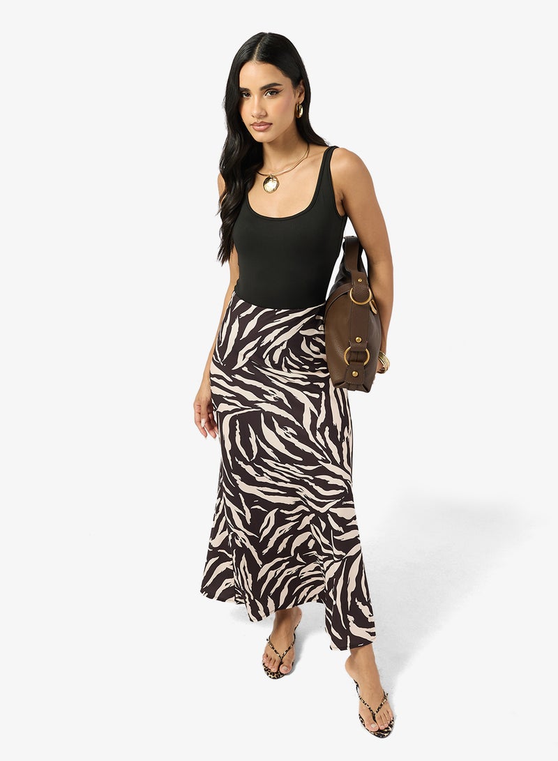 Ginger Animal Print Column Skirt - Image 4